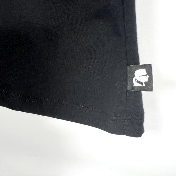 Karl Lagerfeld Ski Postcard Graphic Tee Black XS NWT - Picture 8 of 11